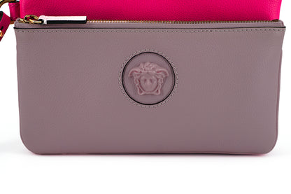 Versace Elegant Pink Læder Pouch Clutch