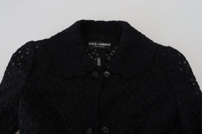 Dolce &amp; Gabbana klassisk strikket lang jakke med knapper