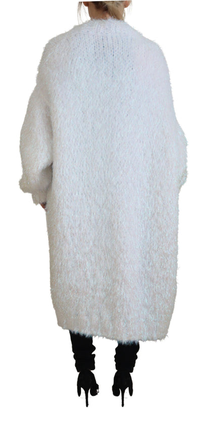 Dolce &amp; Gabbana Elegant Hvid Langærmet Cardiganjakke