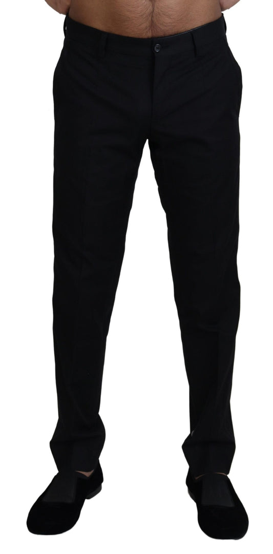 Dolce &amp; Gabbana Elegante Sorte Bomuldsbukser