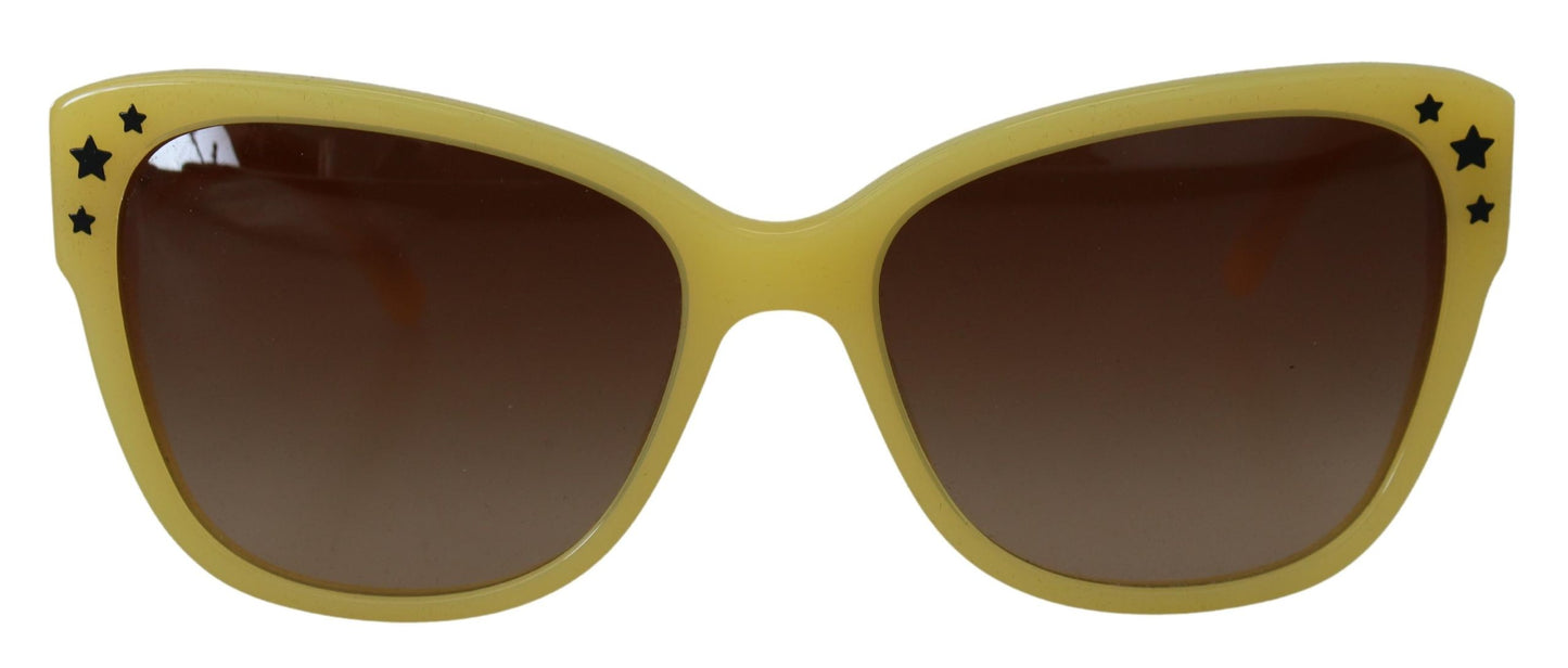 Dolce &amp; Gabbana Chic Yellow Acetate Gradient Solbriller