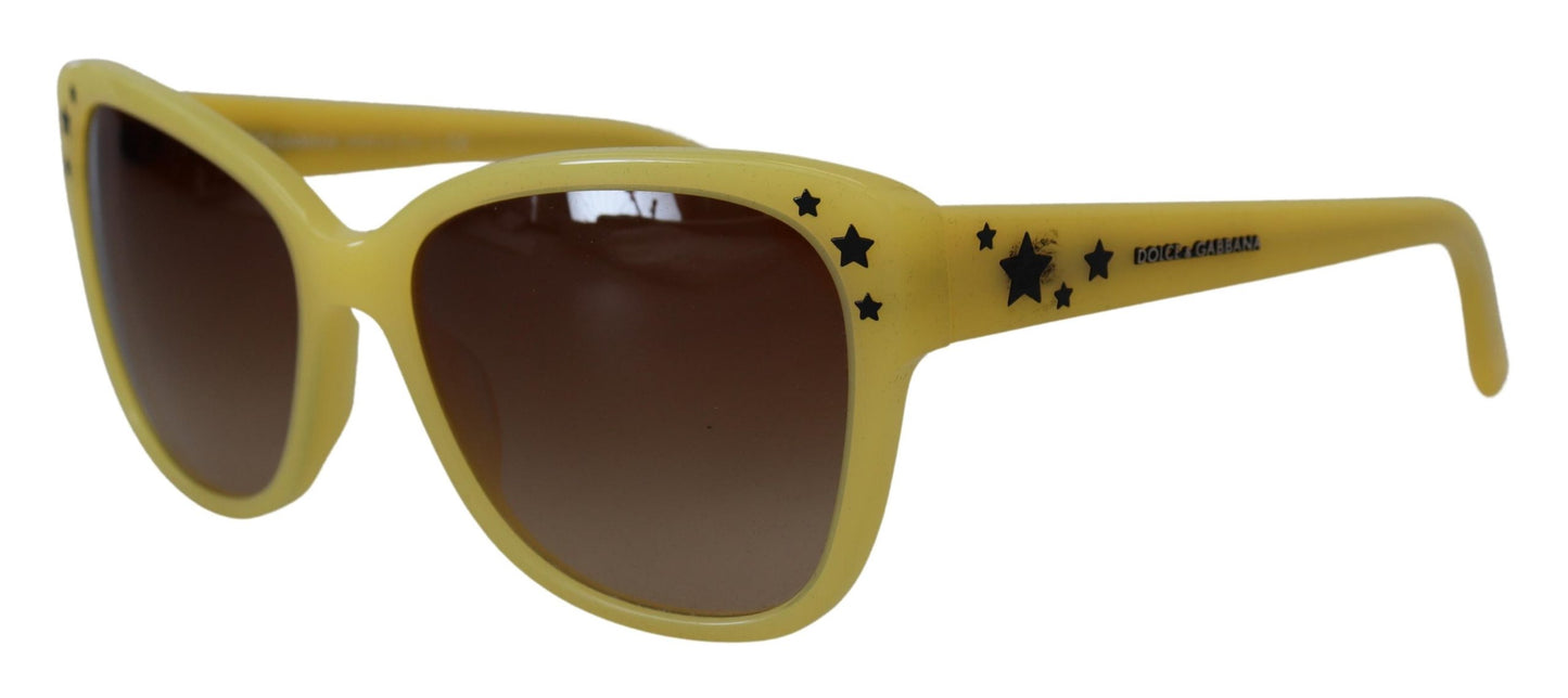 Dolce &amp; Gabbana Chic Yellow Acetate Gradient Solbriller