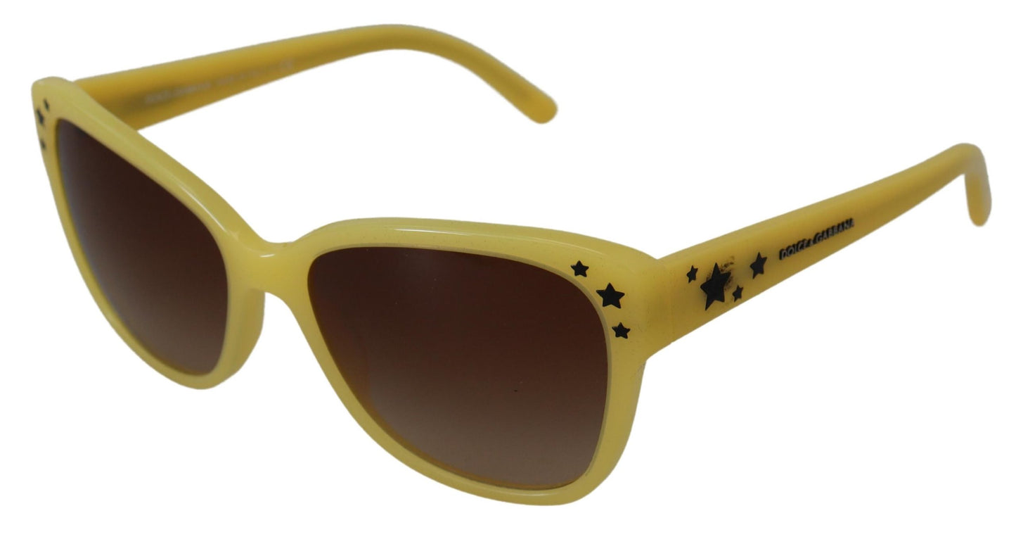 Dolce &amp; Gabbana Chic Yellow Acetate Gradient Solbriller