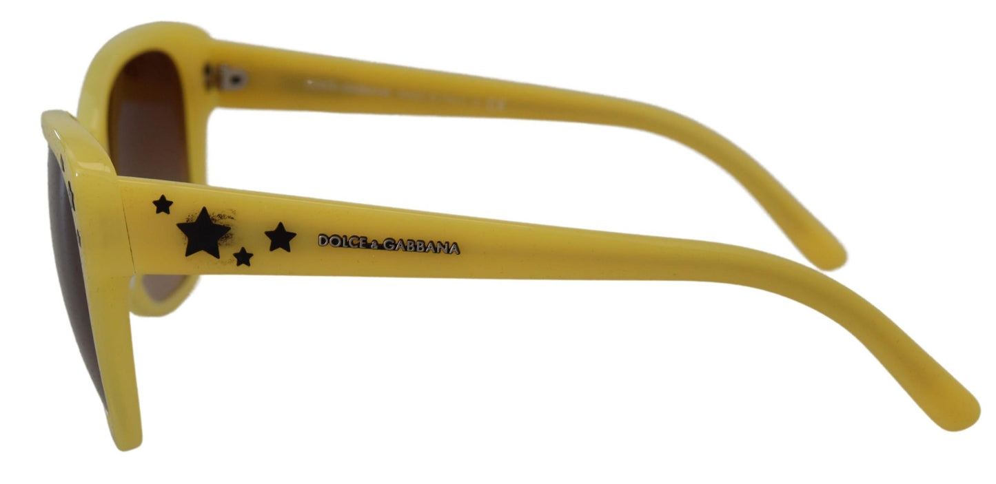 Dolce &amp; Gabbana Chic Yellow Acetate Gradient Solbriller