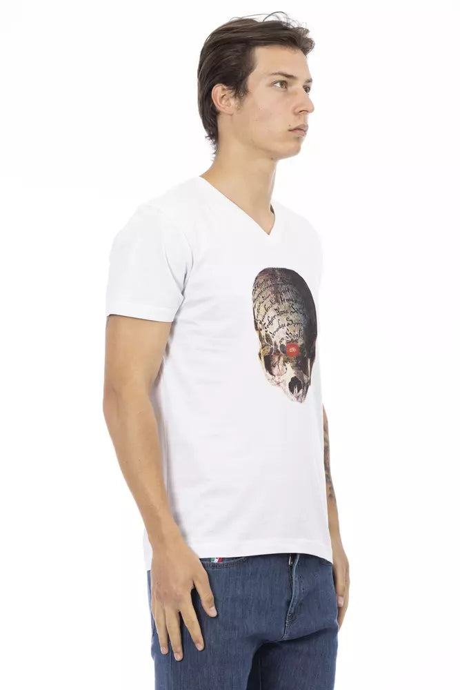 Trussardi Action Hvid Bomuld Herre T-shirt