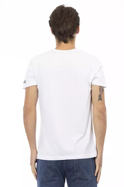 Trussardi Action Hvid Bomuld Herre T-shirt