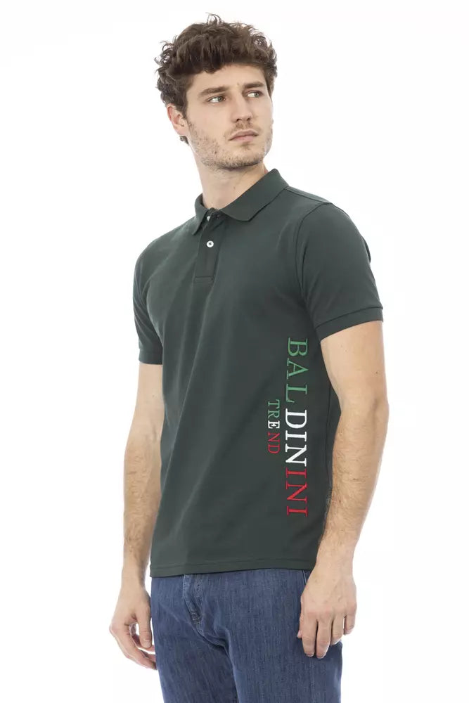 Baldinini Trend Grøn Bomuld Polo til mænd