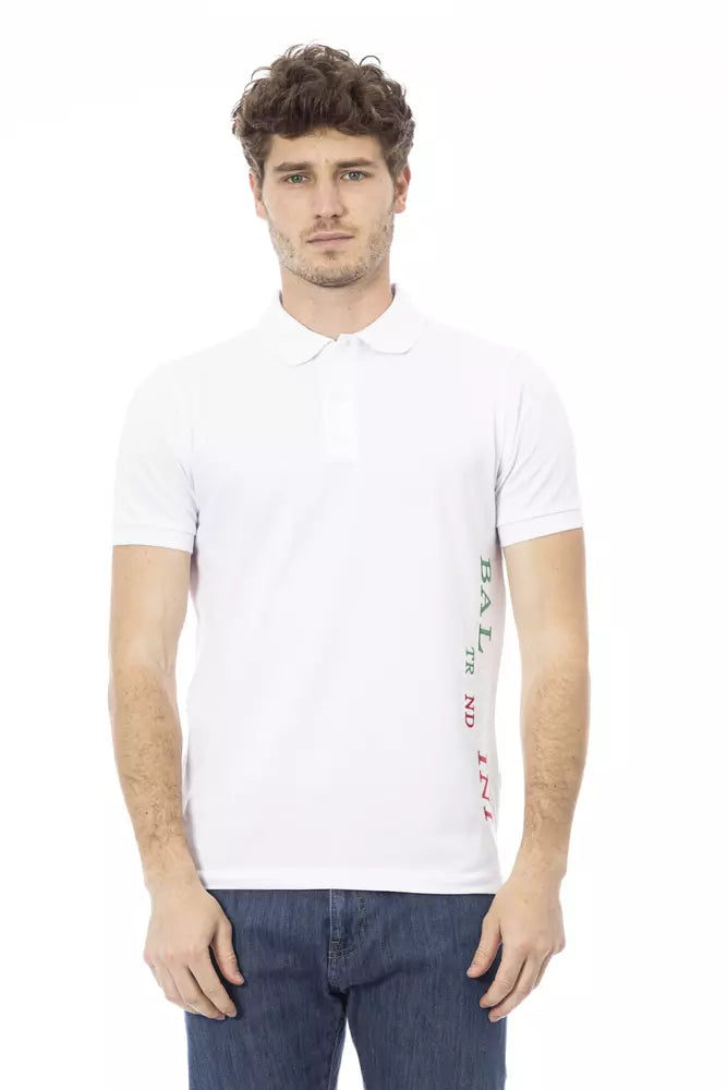 Baldinini Trend Hvid Bomuld Herre Poloshirt
