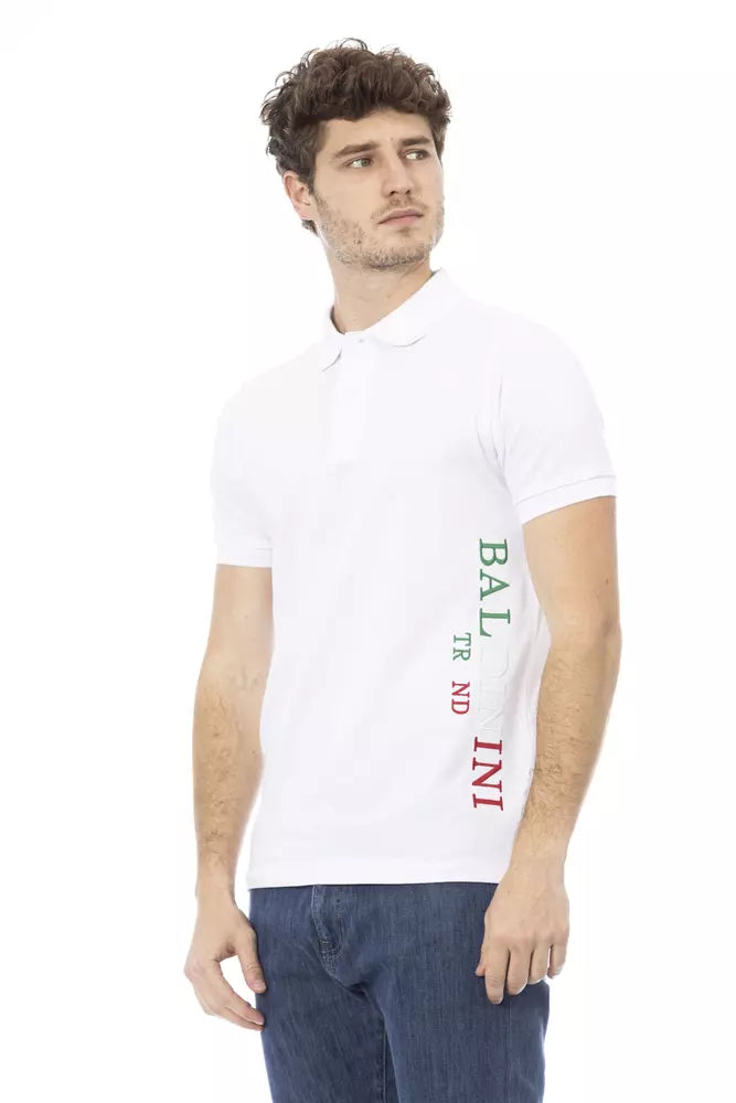 Baldinini Trend Hvid Bomuld Herre Poloshirt