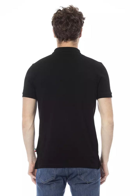 Baldinini Trend Sort Bomuld Herre Poloshirt