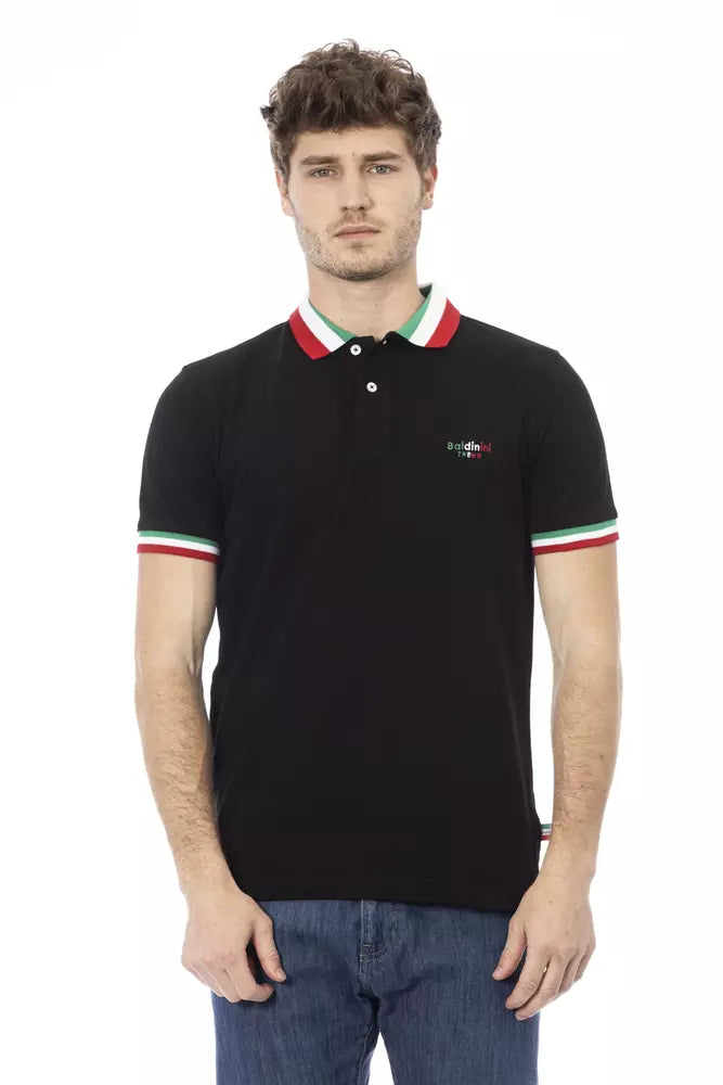Baldinini Trend Sort Bomuld Herrepolo