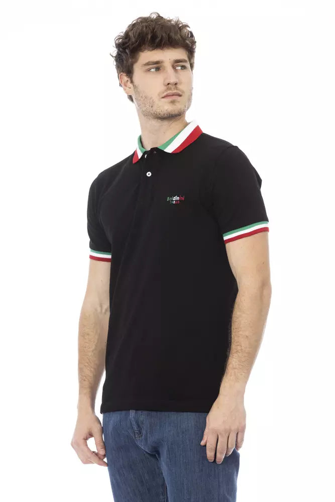 Baldinini Trend Sort Bomuld Herrepolo