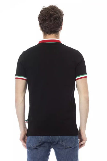 Baldinini Trend Sort Bomuld Herrepolo