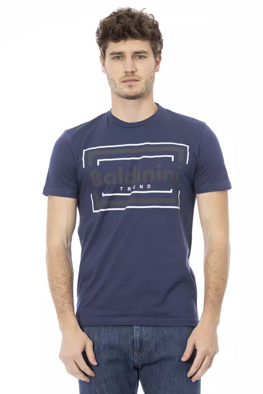 Baldinini Trend Blå Bomuld Herre T-shirt