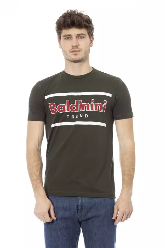 Baldinini Trend Grøn Bomuld Herre T-shirt