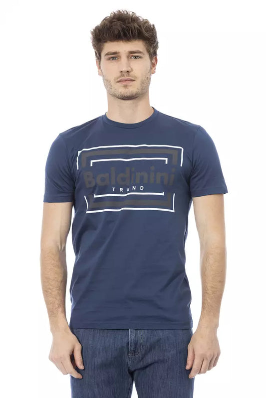 Baldinini Trend Blå Bomuld Herre T-shirt