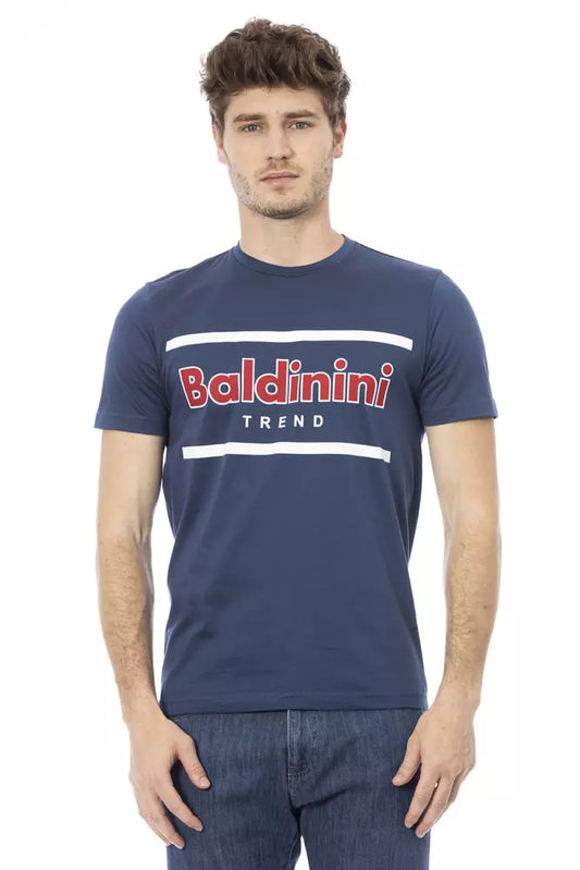 Baldinini Trend Blå Bomuld Herre T-shirt