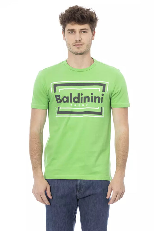 Baldinini Trend Grøn Bomuld Herre T-shirt