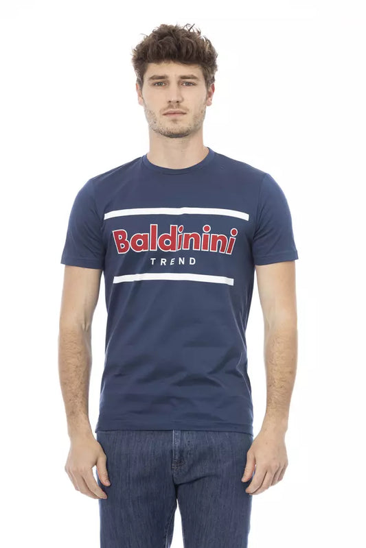 Baldinini Trend Blå Bomuld Herre T-shirt