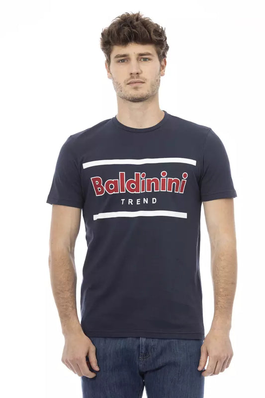 Baldinini Trend Blå Bomuld Herre T-shirt