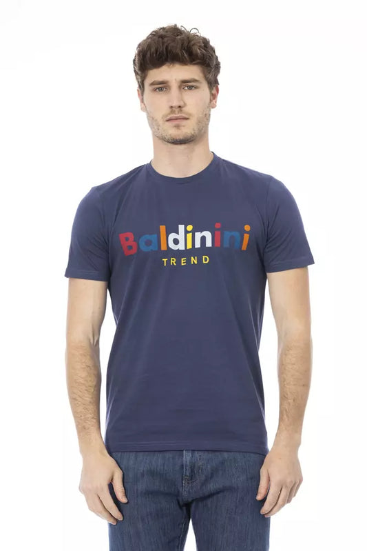 Baldinini Trend Blå Bomuld Herre T-shirt