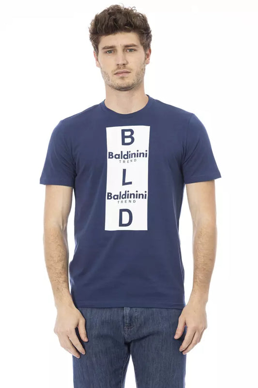 Baldinini Trend Blå Bomuld Herre T-shirt