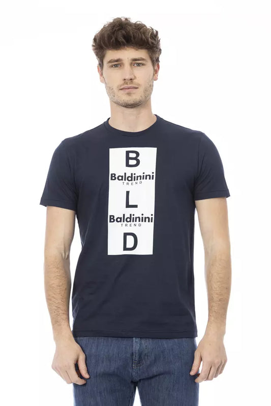 Baldinini Trend Blå Bomuld Herre T-shirt