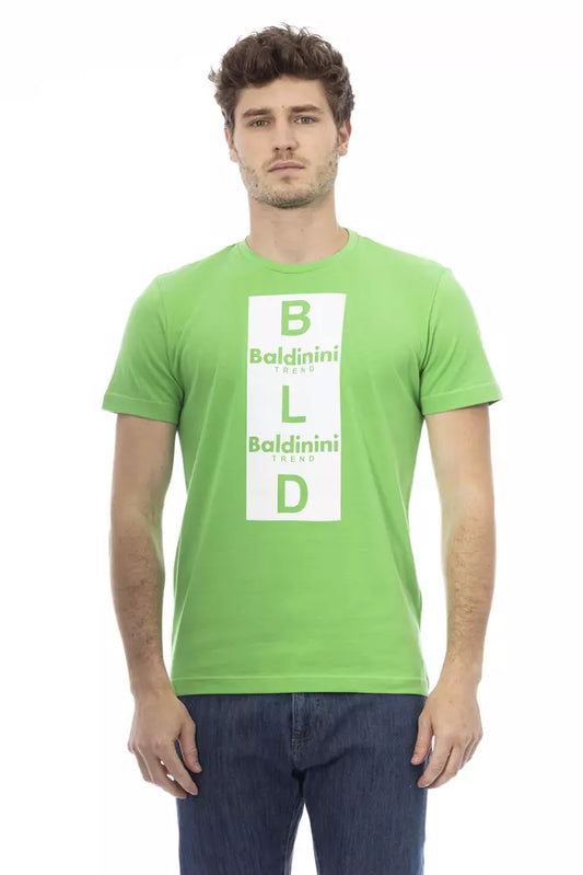 Baldinini Trend Grøn Bomuld Herre T-shirt