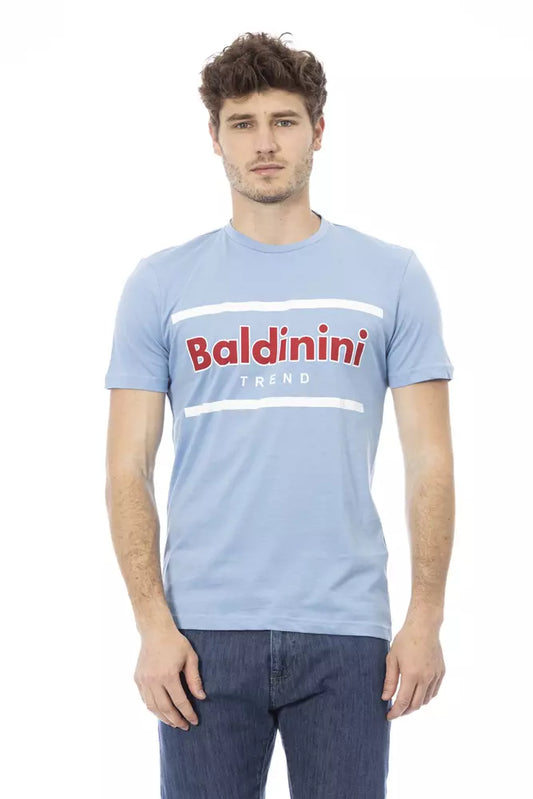 Baldinini Trend Lyseblå Bomuld Herre T-shirt