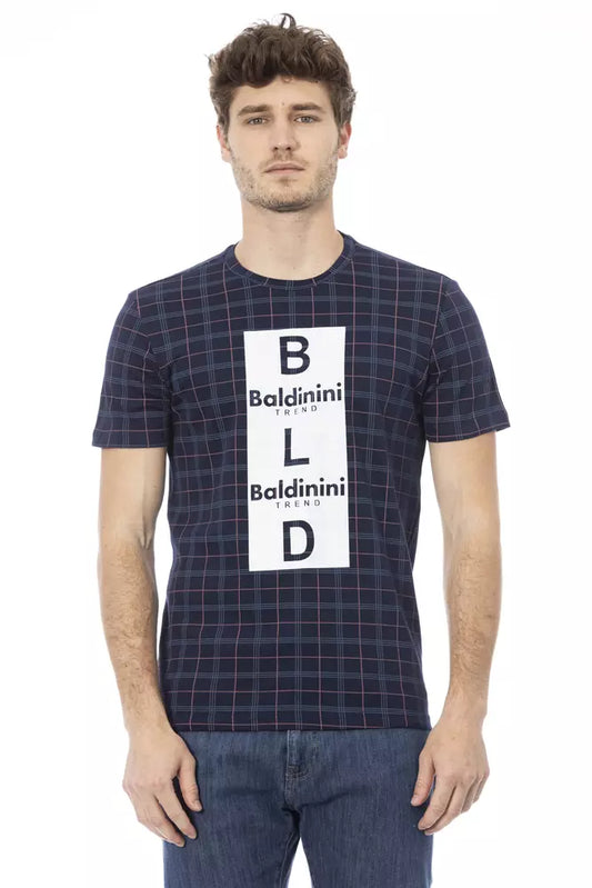 Baldinini Trend Blå Bomuld Herre T-shirt