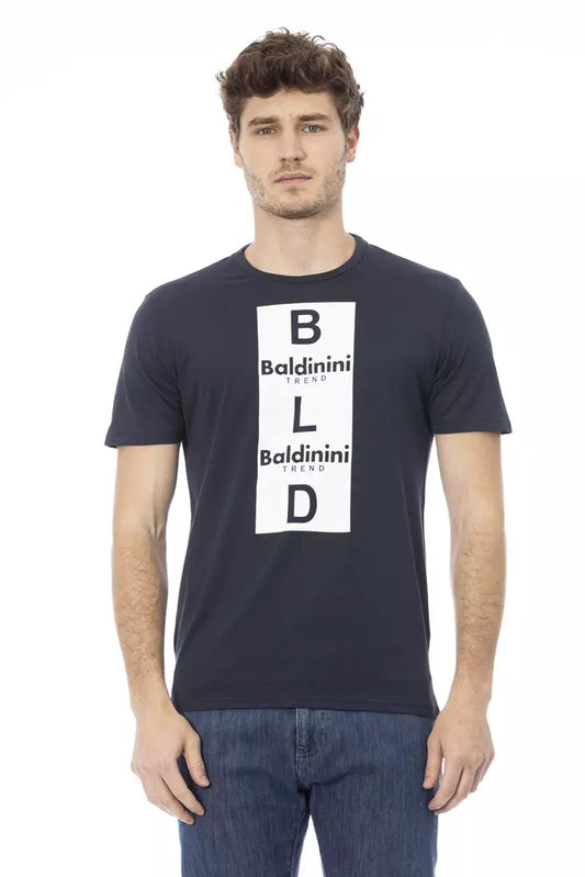 Baldinini Trend Blå Bomuld Herre T-shirt