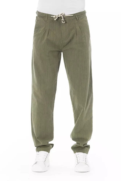 Baldinini Trend Army Bomuld Chino Bukser Til Herrer