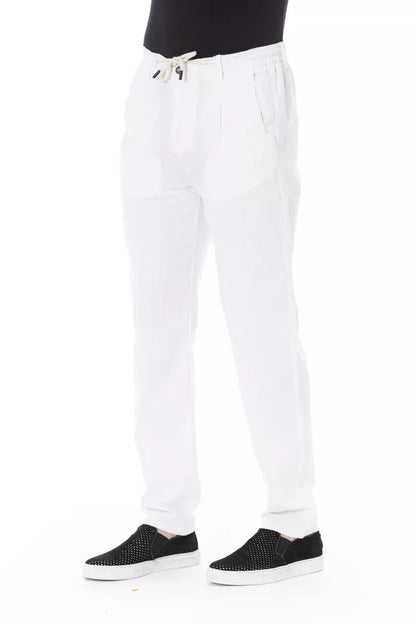 Baldinini Trend Hvide Bomuld Chino Bukser Til Herrer