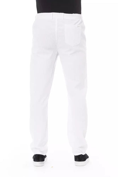 Baldinini Trend Hvide Bomuld Chino Bukser Til Herrer