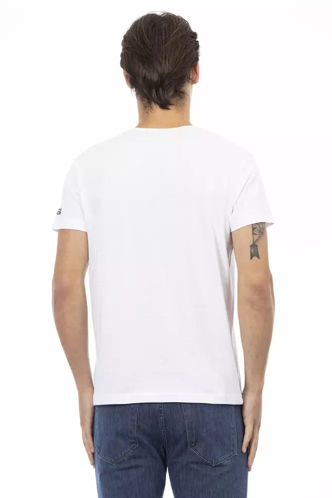 Trussardi Action Elegant T-shirt med V-hals med elegant frontprint