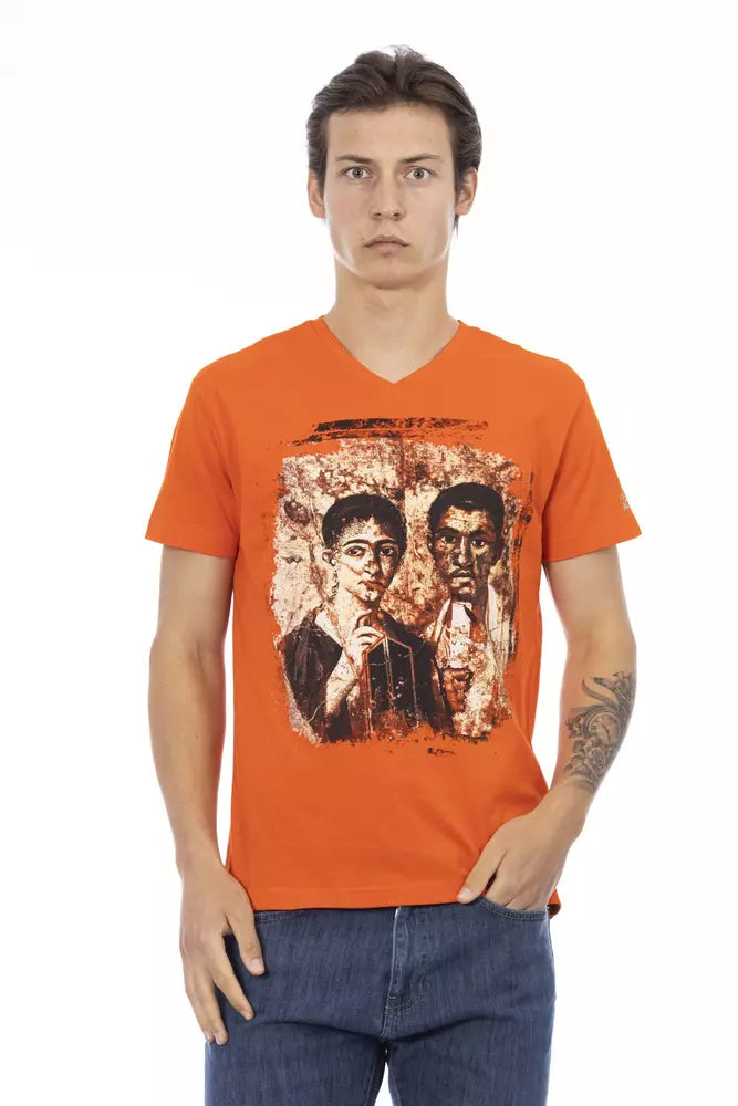 Trussardi Action Orange Bomuld Herre T-shirt