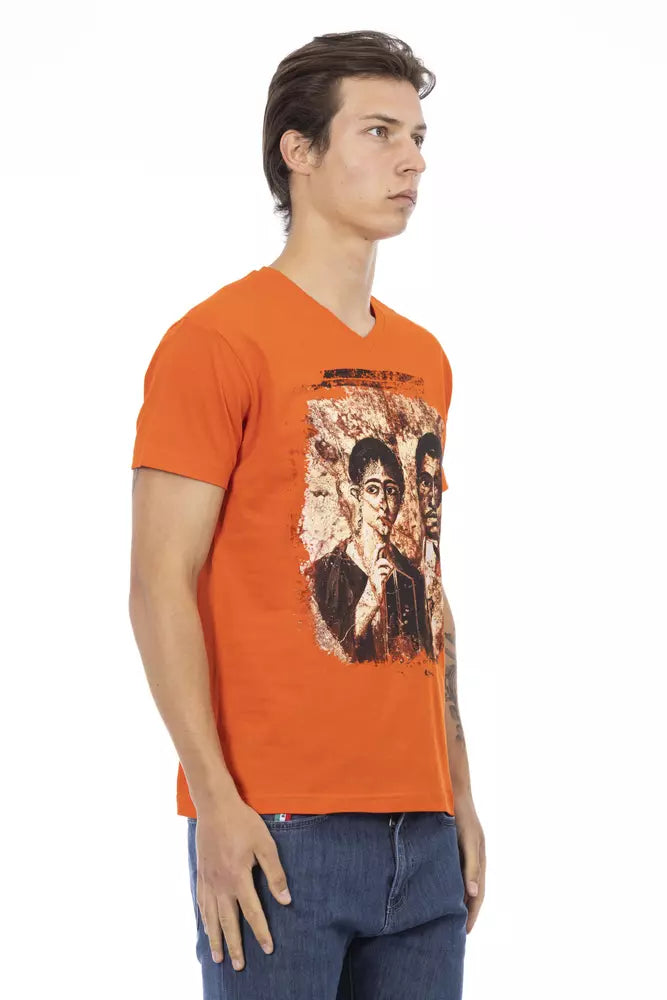 Trussardi Action Orange Bomuld Herre T-shirt