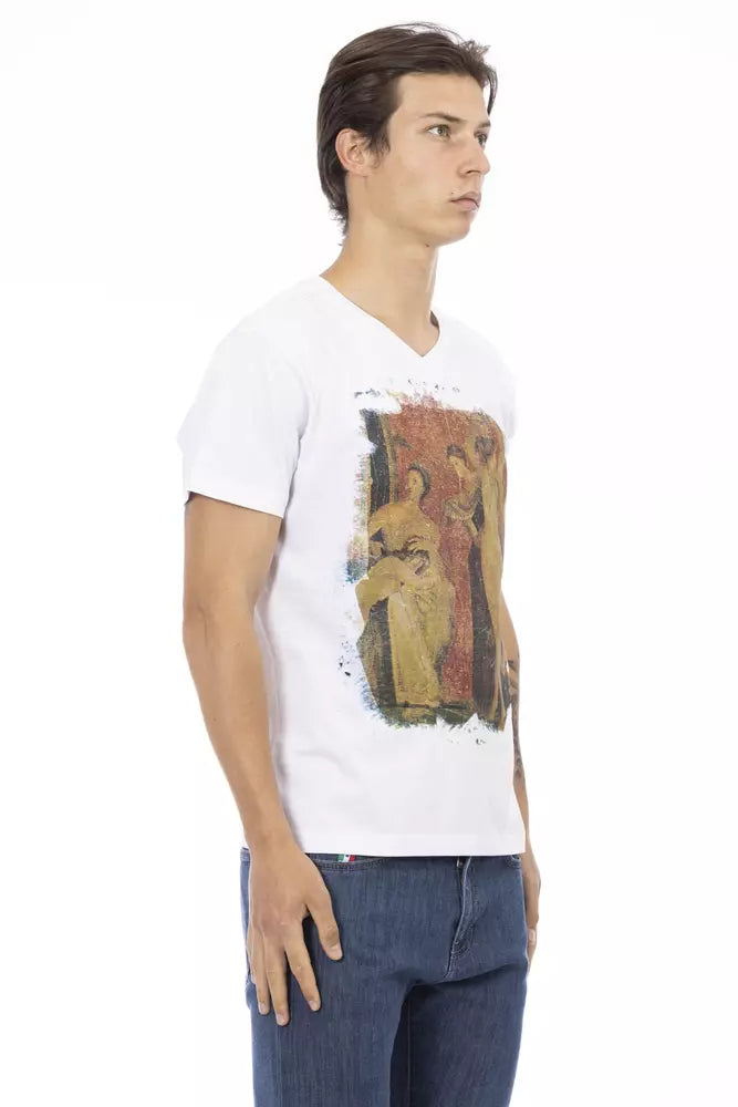 Trussardi Action Hvid Bomuld Herre T-shirt