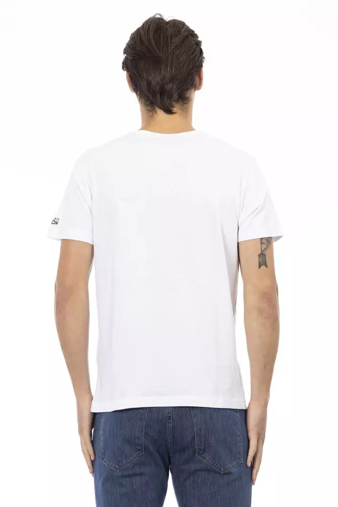 Trussardi Action Hvid Bomuld Herre T-shirt