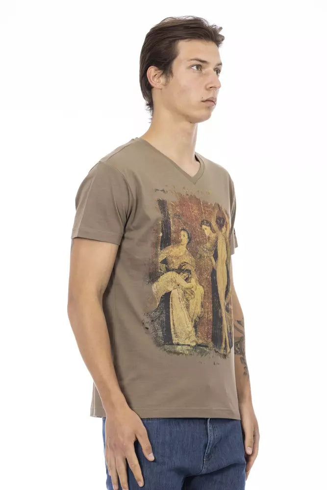 Trussardi Action Brun Bomuld Herre T-shirt