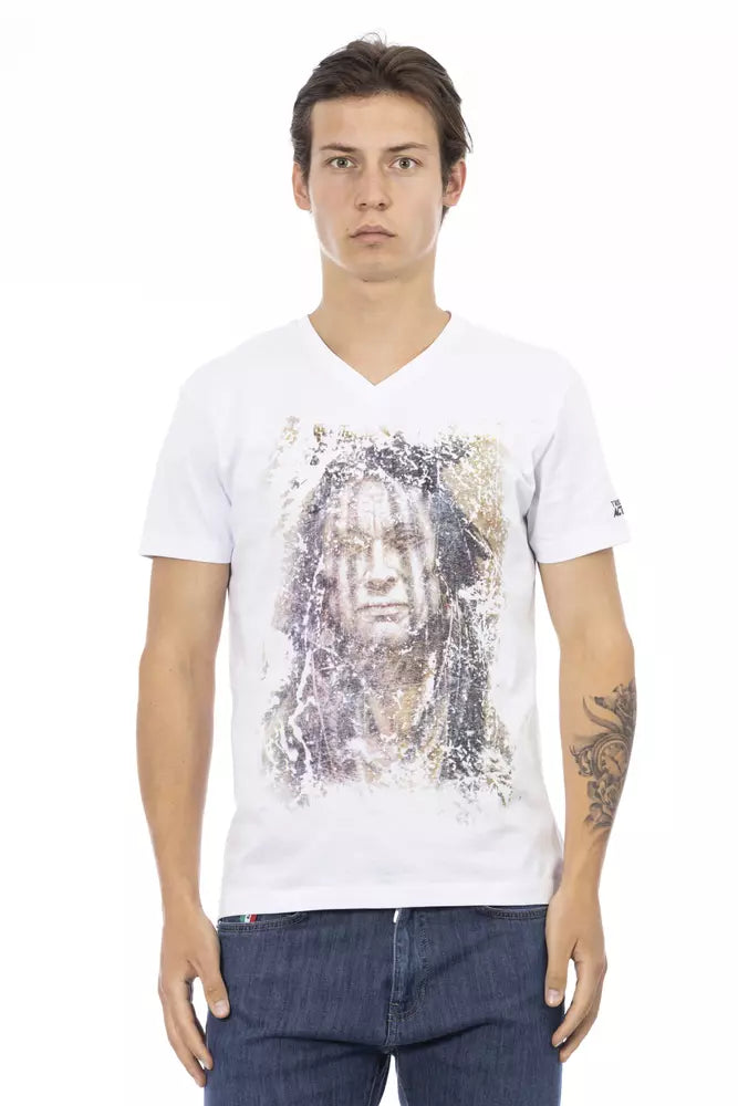 Trussardi Action Hvid Bomuld Herre T-shirt