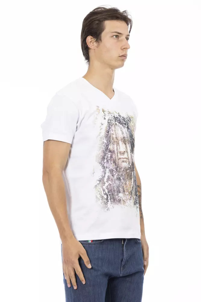 Trussardi Action Hvid Bomuld Herre T-shirt