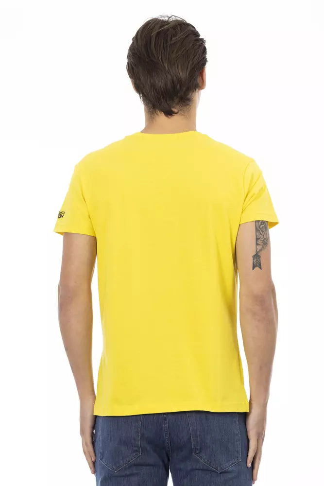 Trussardi Action Gul Bomuld Herre T-shirt med V-hals