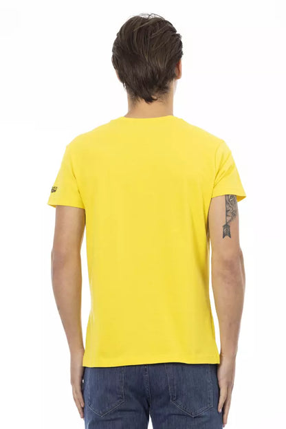 Trussardi Action Gul Bomuld Herre T-shirt med V-hals