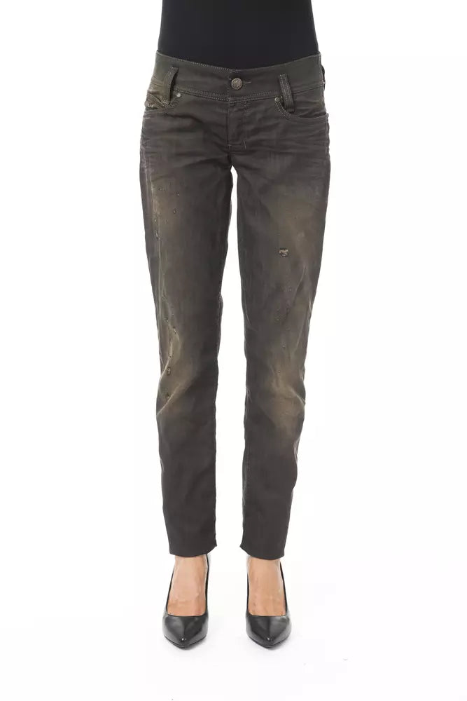 BYBLOS Black Cotton Women Jeans