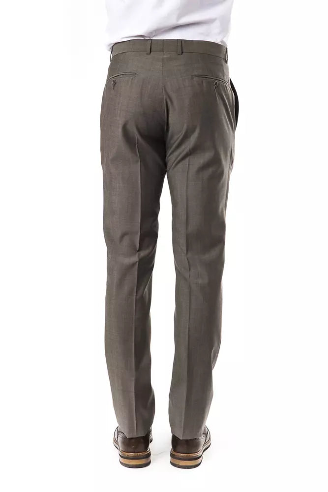 Uominitaliani Gray Wool Men Pant