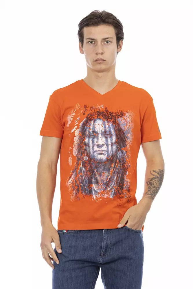 Trussardi Action Orange Bomuld Herre T-shirt
