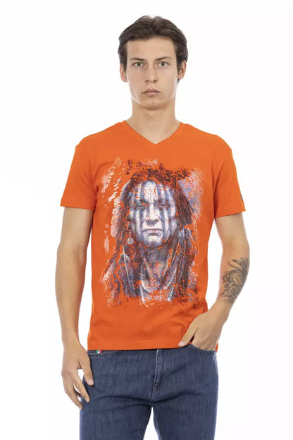 Trussardi Action Orange Bomuld Herre T-shirt