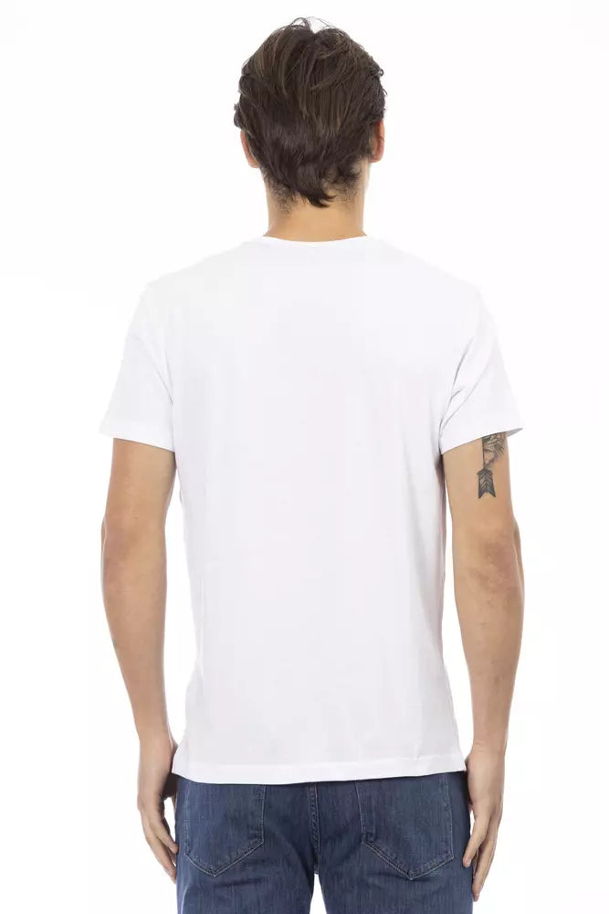 Trussardi Action Hvid Bomuld Herre T-shirt
