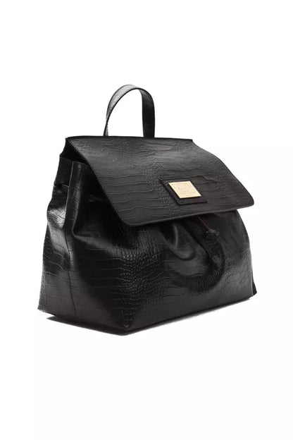 Pompei Donatella Black Leather Women Handbag